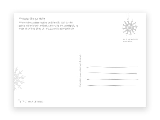 Postkarte "Finni & Rudi" – Winter * So viel Heimlichkeit