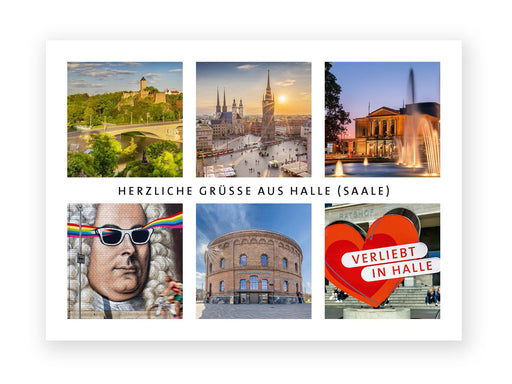 Postkarte "Hallesche Sehenswürdigkeiten"