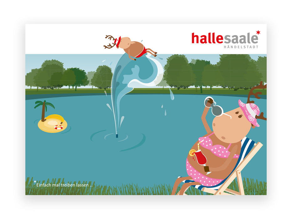 Postkarte "Finni & Rudi" – Sommer