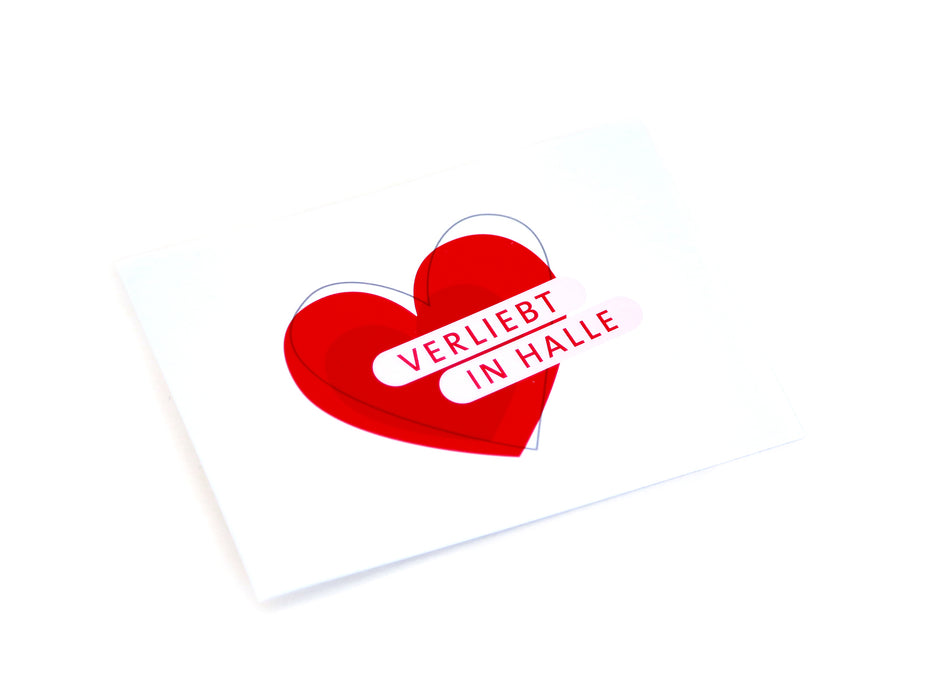 Postkarte "Verliebt in Halle"