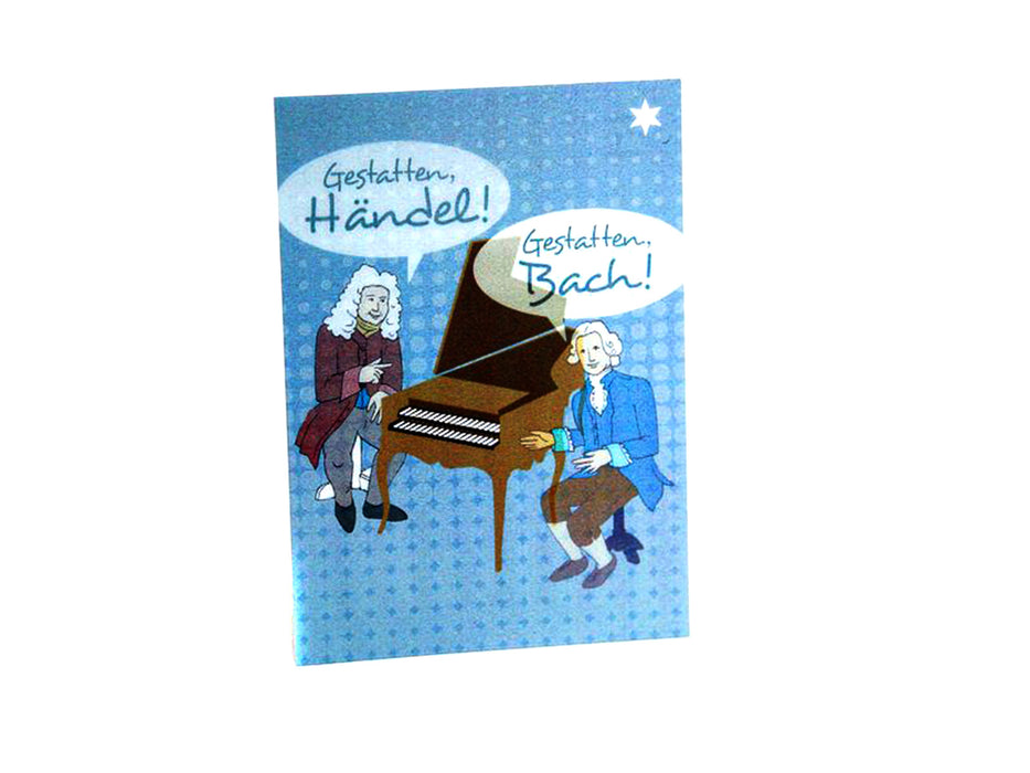 Postkarte "Wackelbild Händel & Bach"