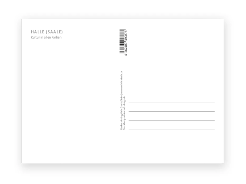 Postkarte "Silhouette Halle – Kultur in allen Farben"
