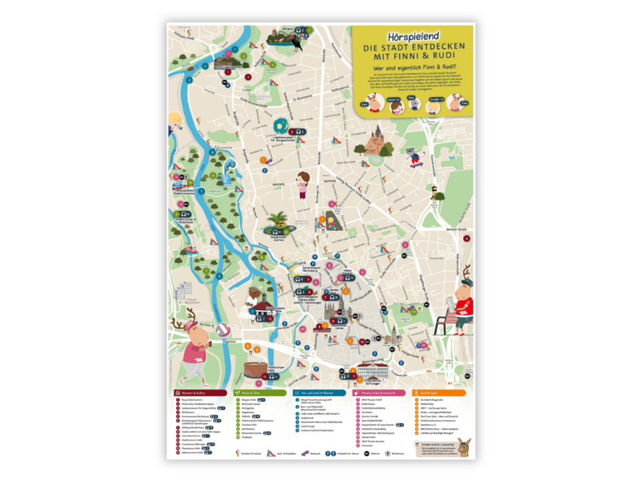 Der Stadtplan für Kinder – "Mit Finni & Rudi die Stadt entdecken"