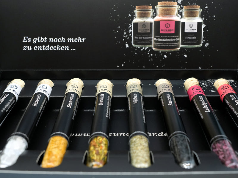 Geschenkbox mit 8 kleinen Salzschätzen