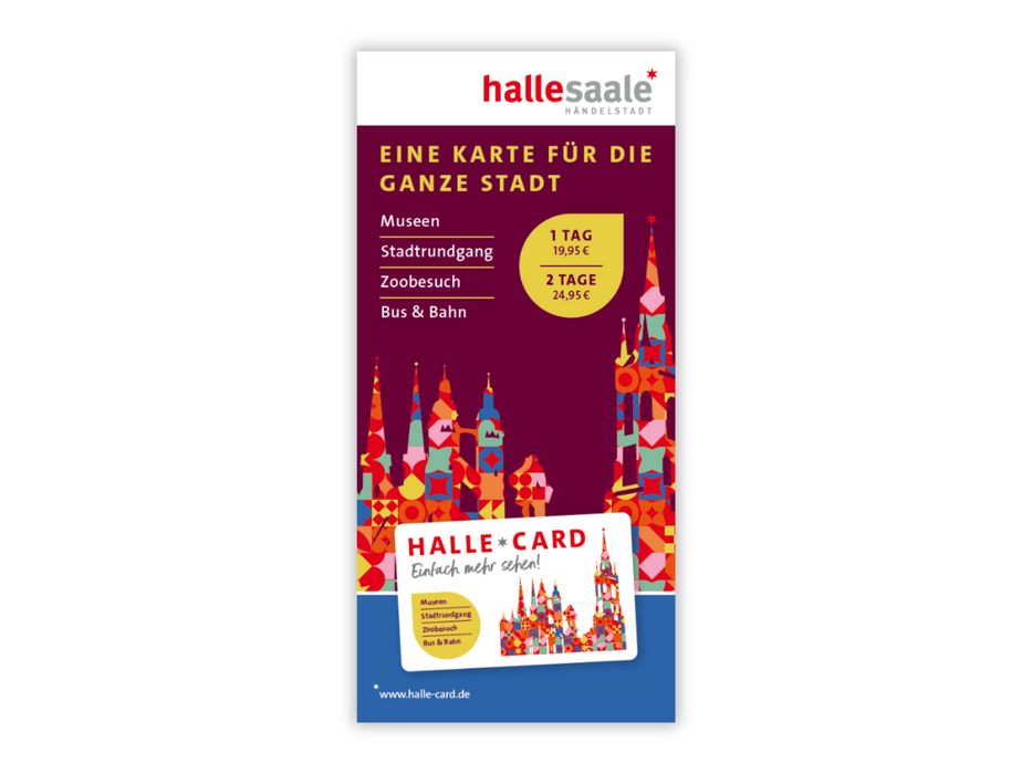 Halle Card Flyer Deutsch