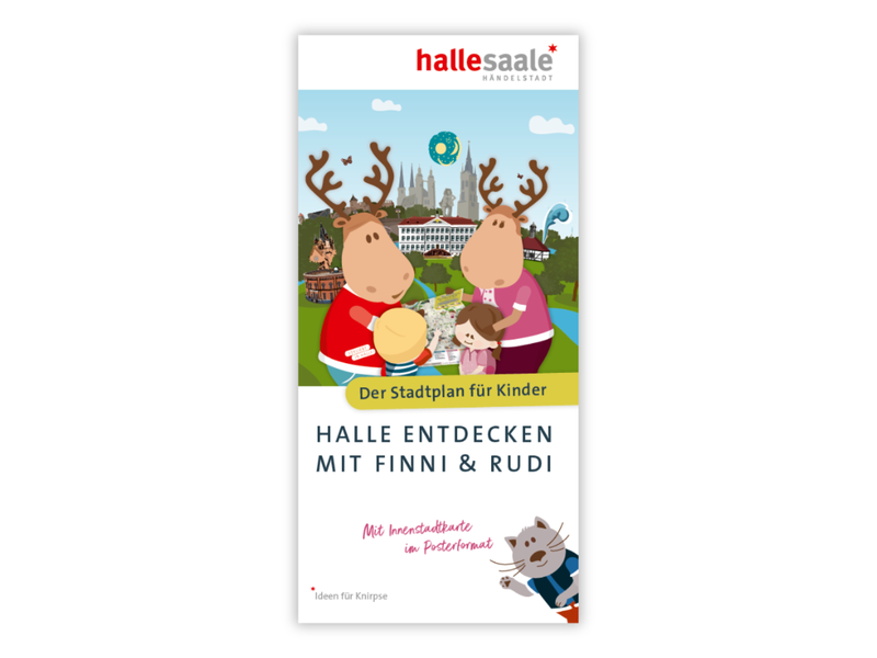 Der Stadtplan für Kinder – "Halle entdecken mit Finni & Rudi"