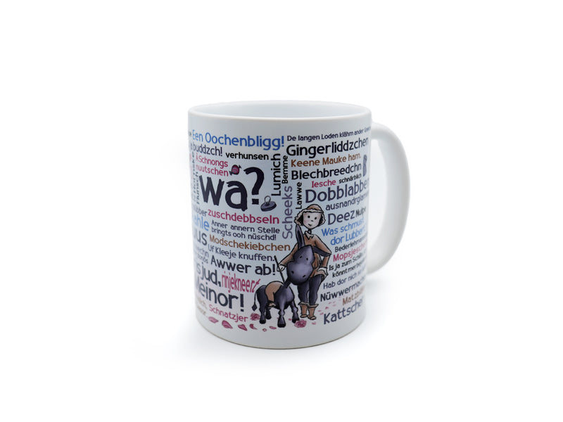 Hier draus wird jeschlabbert&nbsp; Diese Tasse ist wirklich buddzsch und wer reinillert, entdeckt bestimmt einen Schmackofatz für sich.  Künstlerin: Selina Peterson.  Produktinformationen:  Tasse, Kaffeebecher, Teepott&nbsp;mit Begriffen in Hallescher Mundart Spülmaschinen geeignet Material: Keramik Fabe: weiß Fassungsvermögen: ca. 0,2 l