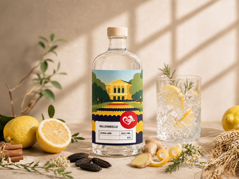 Zitrus-Likör "Hallemoncello"