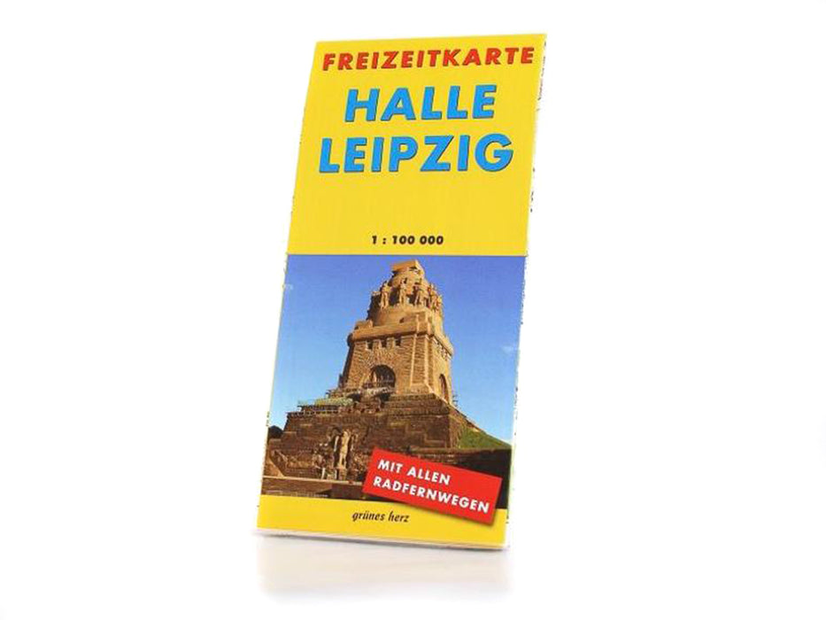 Freizeitkarte "Halle Leipzig" Immer auf dem richtigen Weg Freizeitkarte mit allen Radfernwegen und Jakobswegen sowie der Seenlandschaft um Halle (Saale) und Leipzig und den Flussläufen von Saale, Mulde, Unstrut und Weißer Elster. Bedeutende Sehenswürdigkeiten sind extra hervorgehoben. Abgebildet sind darüber hinaus das Autobahn- und Straßen- sowie das Schienennetz mit Bahnhöfen.